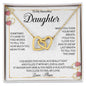 To My Beautiful Daughter | I Love You - Interlocking Hearts necklace
