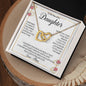 To My Beautiful Daughter | I Love You - Interlocking Hearts necklace