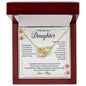 To My Beautiful Daughter | I Love You - Interlocking Hearts necklace