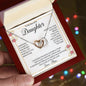 To My Beautiful Daughter | I Love You - Interlocking Hearts necklace