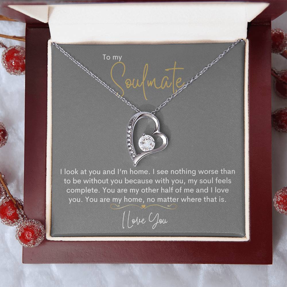 To My Soulmate | I Love You - Forever Love Necklace