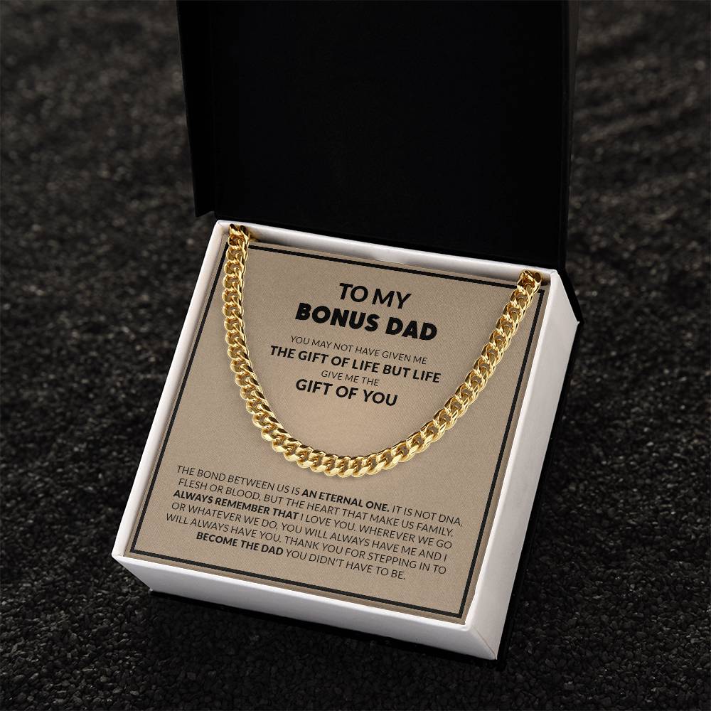 To My Bonus Dad | Always Remember That I Love You - Cuban Link Chain