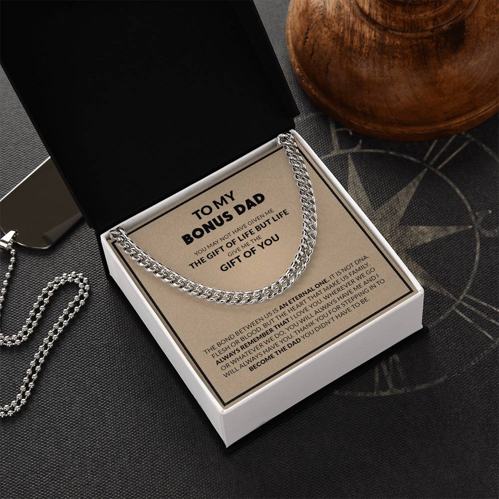 To My Bonus Dad | Always Remember That I Love You - Cuban Link Chain