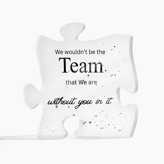 Puzzle Piece Acrylic, We Wouldn't Be the Team That We Are Without You In It
