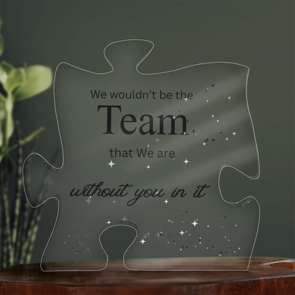 Puzzle Piece Acrylic, We Wouldn't Be the Team That We Are Without You In It