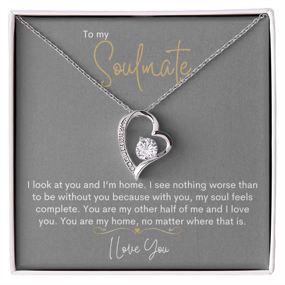 To My Soulmate | I Love You - Forever Love Necklace