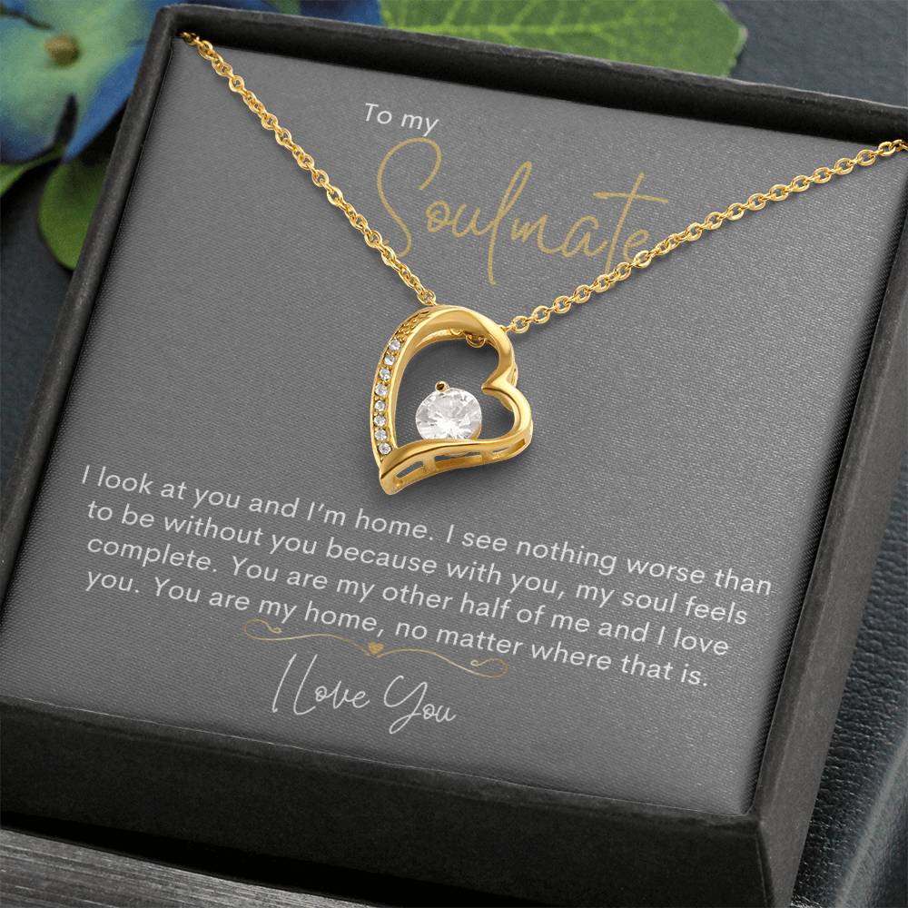 To My Soulmate | I Love You - Forever Love Necklace