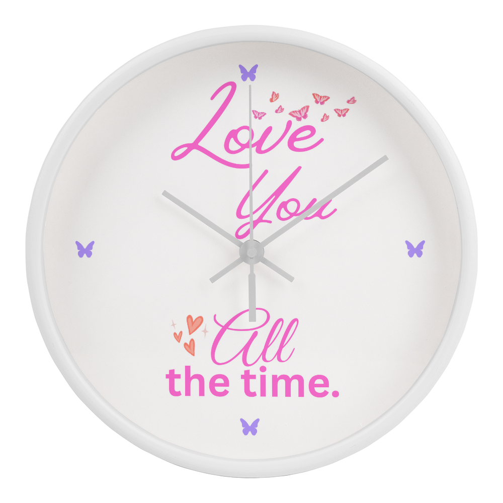 Beautiful Butterflies Clock, Perfect Gift for Her. Birthday or Any Day, Show Her You Love Her All The Time.