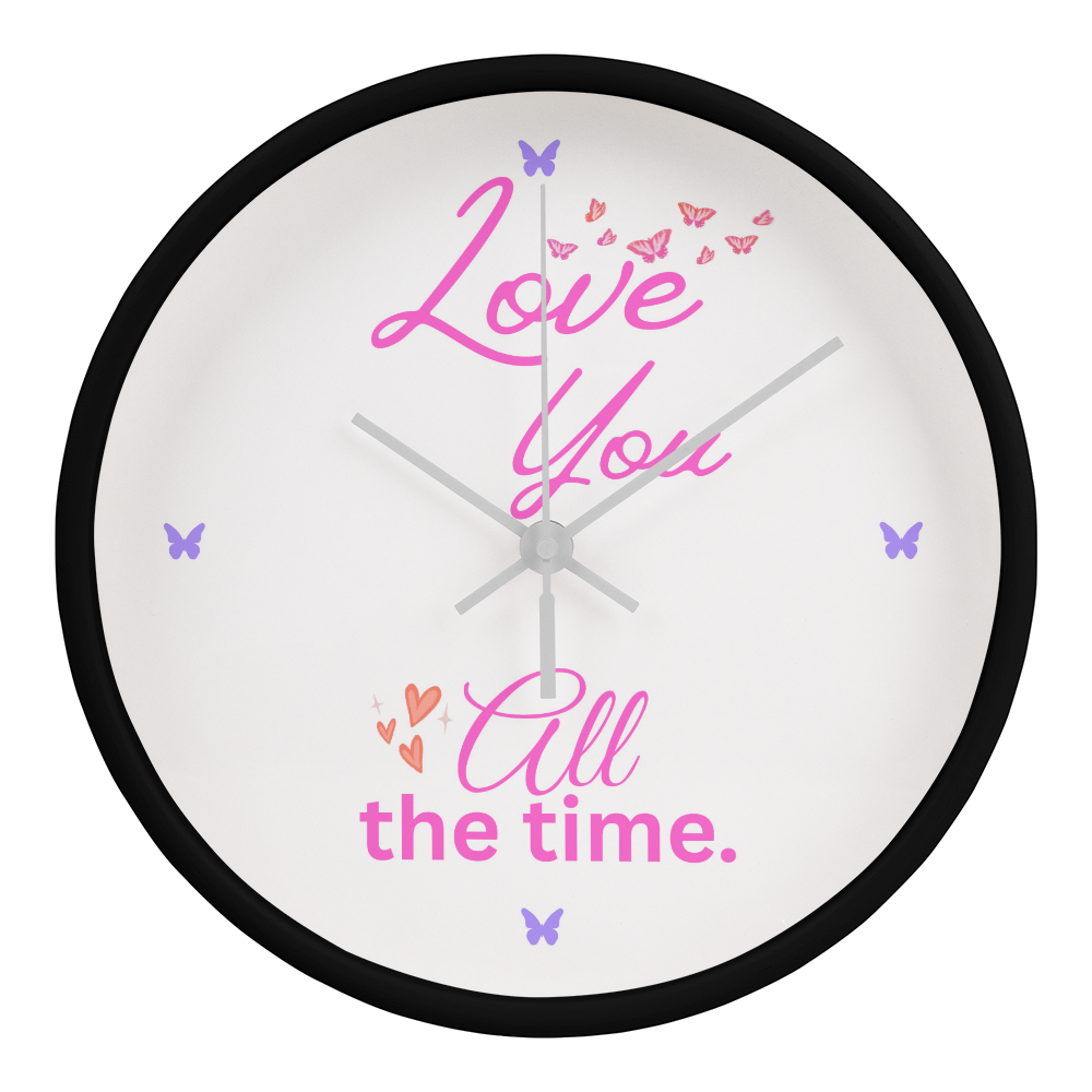 Beautiful Butterflies Clock, Perfect Gift for Her. Birthday or Any Day, Show Her You Love Her All The Time.