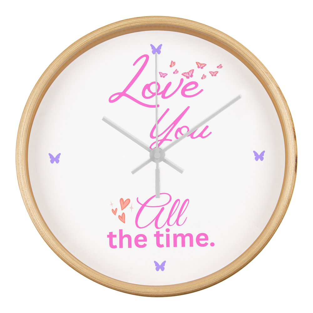 Beautiful Butterflies Clock, Perfect Gift for Her. Birthday or Any Day, Show Her You Love Her All The Time.