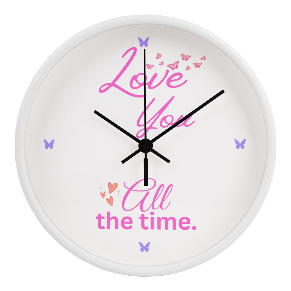 Beautiful Butterflies Clock, Perfect Gift for Her. Birthday or Any Day, Show Her You Love Her All The Time.