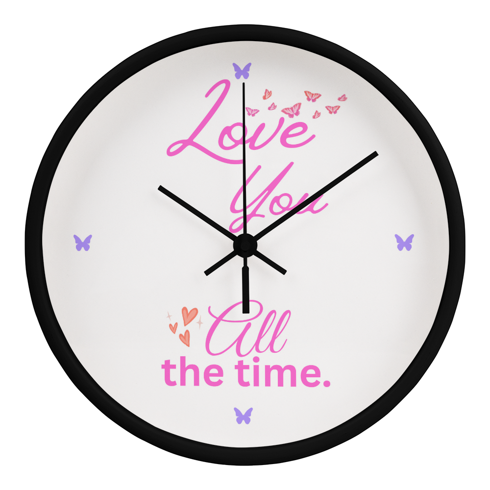 Beautiful Butterflies Clock, Perfect Gift for Her. Birthday or Any Day, Show Her You Love Her All The Time.