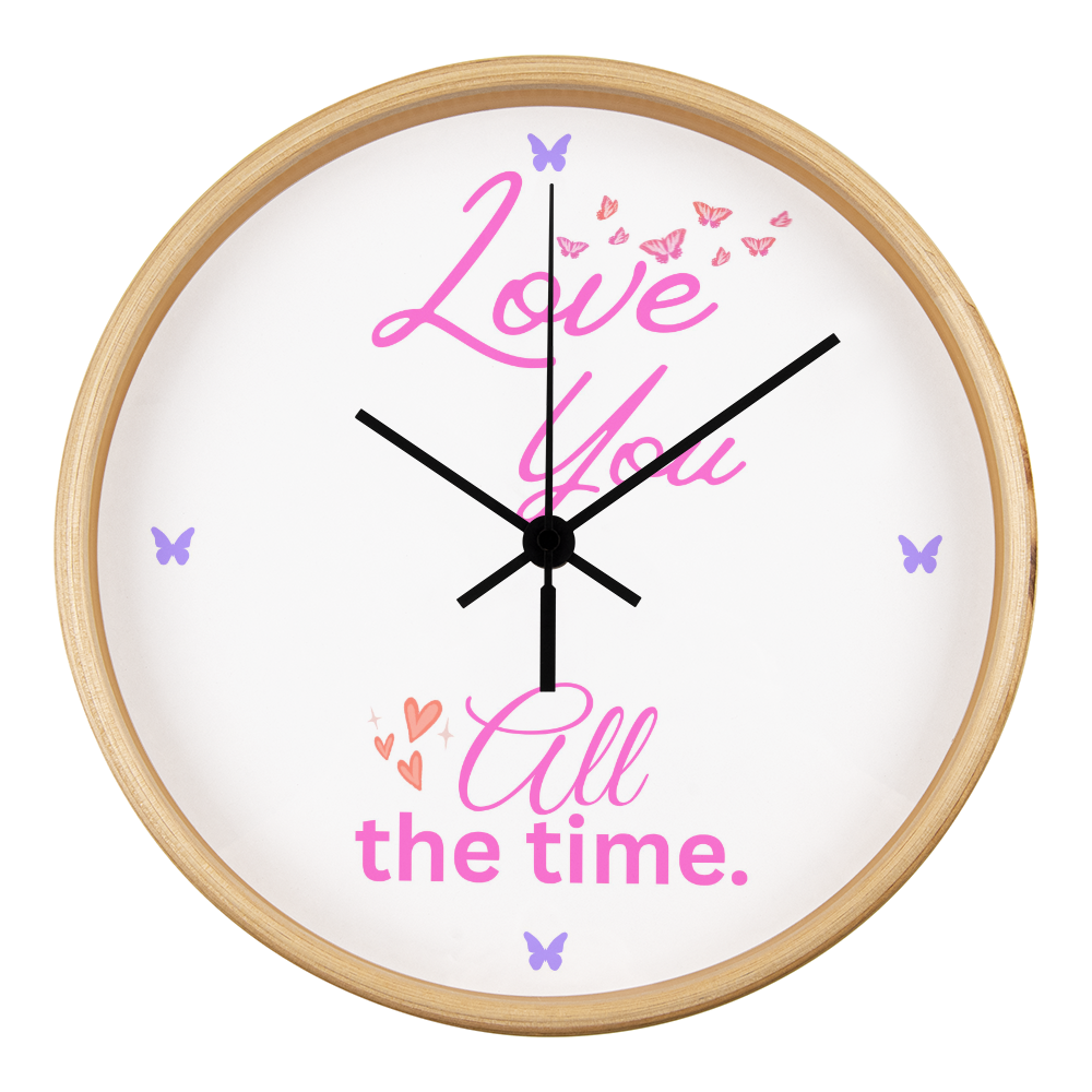 Beautiful Butterflies Clock, Perfect Gift for Her. Birthday or Any Day, Show Her You Love Her All The Time.